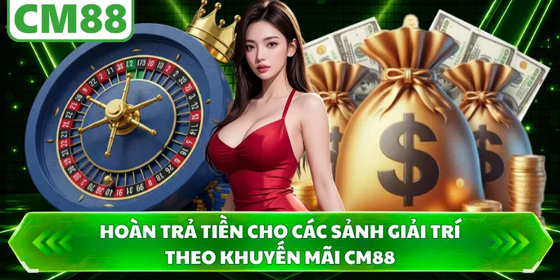 Hoàn trả tiền cho các sảnh giải trí theo khuyến mãi CM88